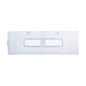 MUHWA Cell Counting Chamber Slides for ThermoFisher Countess Automatic Cell Counter, 10 L/Chamber, 2 Chambers Slide, 50pcs/Pack