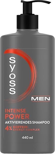 Syoss Shampoo Men Intense Power (440 ml) Hair Shampoo for Normal Hair