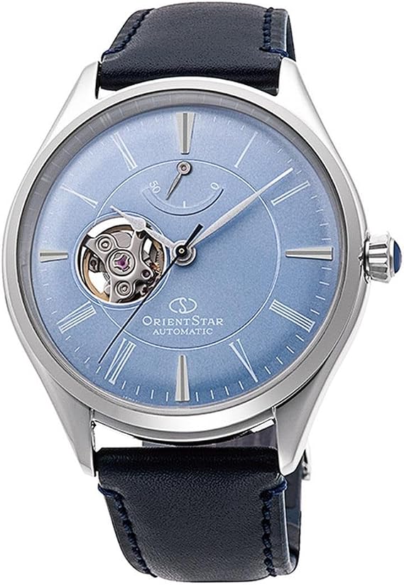 ORIENT Star Classic Semi Skeleton Pale Aqua Dial Watch RE-AT0203L Blue, Blue