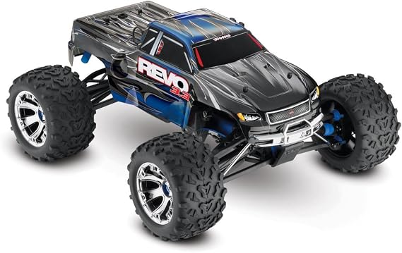 Traxxas Revo 3.3: 4WD Powered Monster Truck (1/10 Scale), Blue