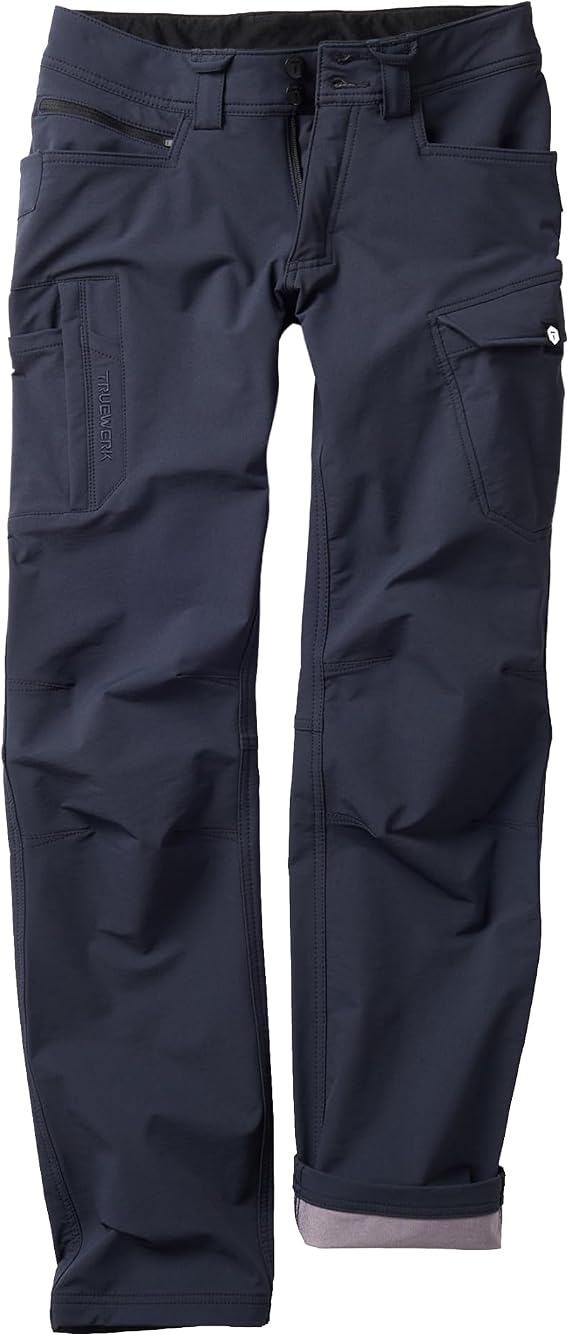 TRUEWERK Men's T2 WerkPant - Three-Season Work Pants, 4-Way Stretch | Three-Season Work Pants, Double-Woven Softshell, Water-Resistant, Windproof, 4-Way Stretch, 9 Pockets, Articulated Knees