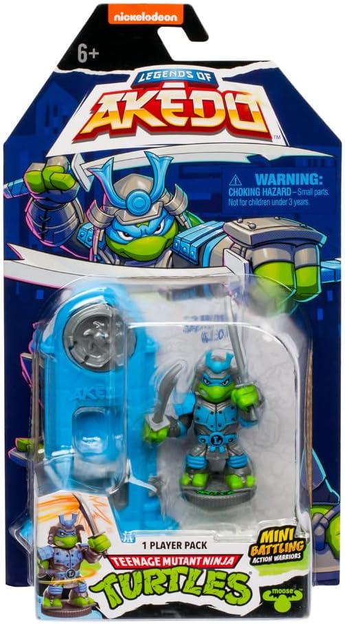 Legends of Akedo Teenage Mutant Ninja Turtles (TMNT), Mini Battling Warriors, 8 Mini Battling Warriors to Collect Including New Fighters, with Unique Weapons (Samurai Leo)