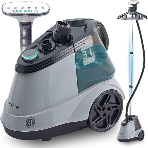 True & Tidy Heavy-Duty Garment Steamer w/ 3 Settings, 3L Water Tank, 1800W
