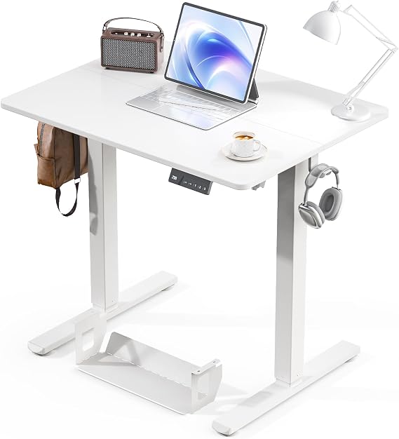 Kingant Standing Desk, 32x24 Inch Electric Height Adjustable Computer Desk