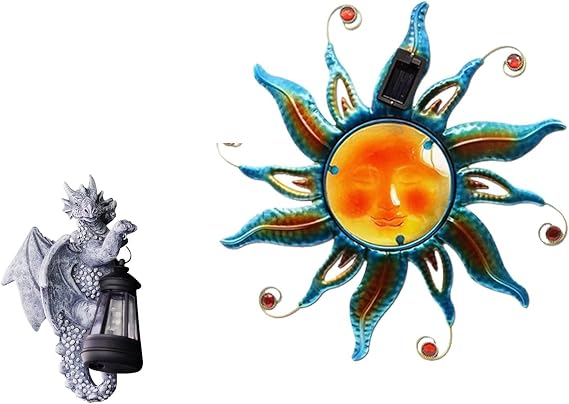 Dragon Tree Hugger & Solar Metal Sun Face