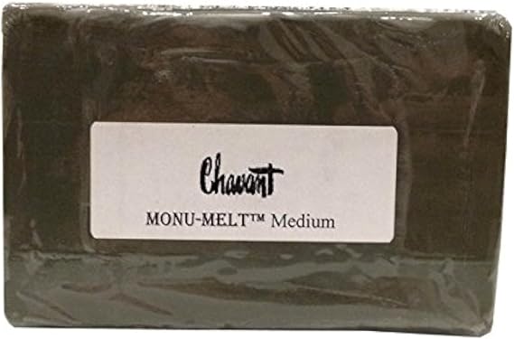 Chavant MONUMELT - Medium - 2 lb Brick - Oil Based - Meltable Professional Sculpting Modeling Clay - Sulfur Free - Non-Toxic - Non Drying, Reusable