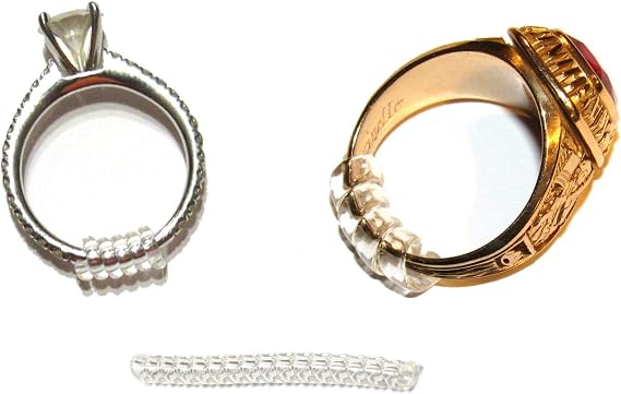 Easy Ring Adjusters - Quickly fit the Size of Your Ring/Band (3 Sizes Included) - Invisible Silicone Ring Sizers, Resizers for Loose Rings for Women and Men