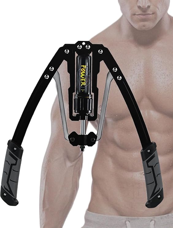 Professional Torsion Arm Fitness Trainer with Hydraulic Power – Adjustable Resistance Chest Expander (10-200kg) – Ideal for Strength Training, Arm & Chest Muscle Development (Black)