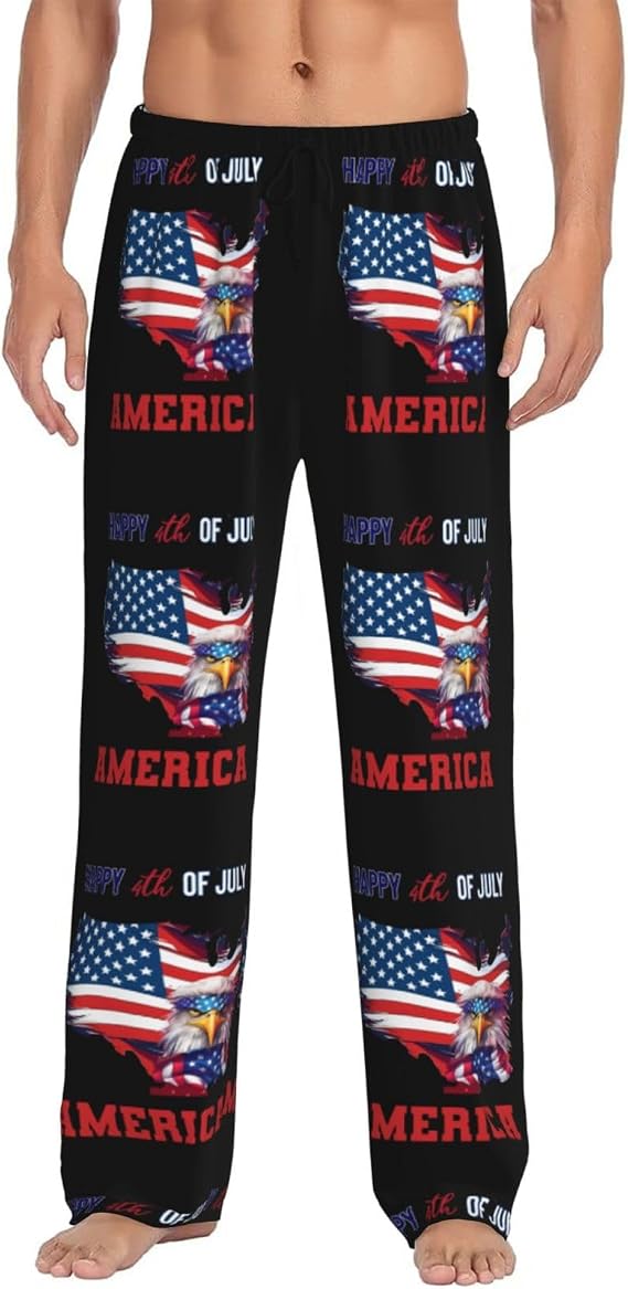 Men's Pajama Pants Men Pajama Bottoms Soft Sleep Lounge Pj Long Pants Sleepwear Pants With Pockets Drawstring