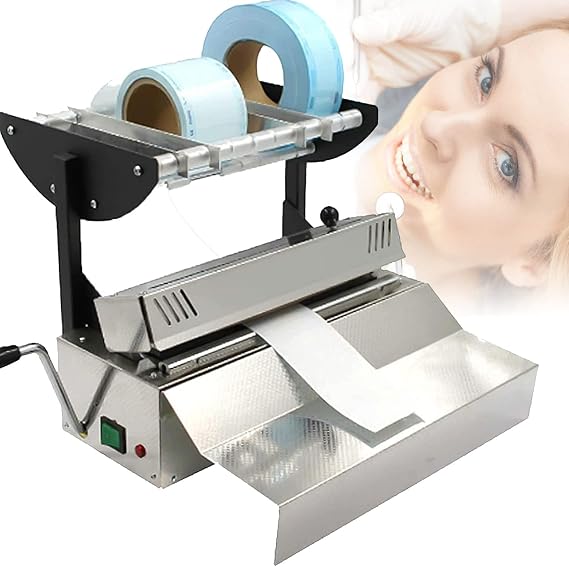 EAGLEG Sealer Machine, 500W Medical Thermal Sealer Dental Bag Sealer, 6 Gears Temperature Adjustment, Stainless Steel Packing Sealing Machine, Maximum Sealing Width: 250mm, Seal Equipment Heat Bag