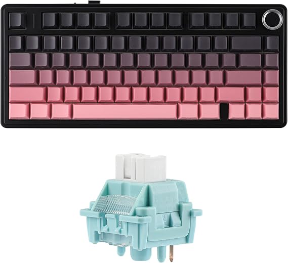 MechLands Aula F75 PRO 75% Gaming Keyboard with LEOBOG Ice Vein 100 Pcs 42gf Linear Keyboard Switches