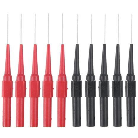 Back Probe Pins, 10 Pack 0.7mm Wire Piercing, 4mm Banana