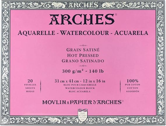 Arches Block 140LB Hot Press 12X16