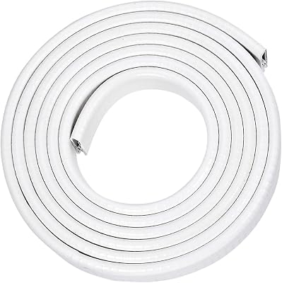 METALLIXITY Edge Trims 3M9.84Feet 1Pcs, PVC U-Seal Fits 0.5-4mm Edge Seal Strip with Iron Sheet - for Home Door Window, White