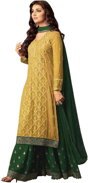 Ziya Indian Pakistani Dresses for Women Palazzo Style Embroidered Salwar Kameez Suit 47001