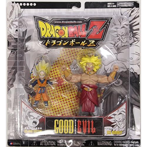 Dragonball Z ~ SS Kid Goten vs. SS Broly Action Figure 2-Pack ~ Good vs. Evil Series - JAKKS