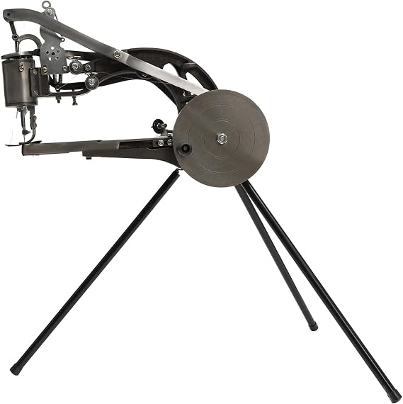 Leather Sewing Machine Cast Iron Hand Stitching Machine 360° Adjustable Cobbler Repair Machine for Shoes, Leather, Rubber, Canvas, Manual Hand Sewing Tool