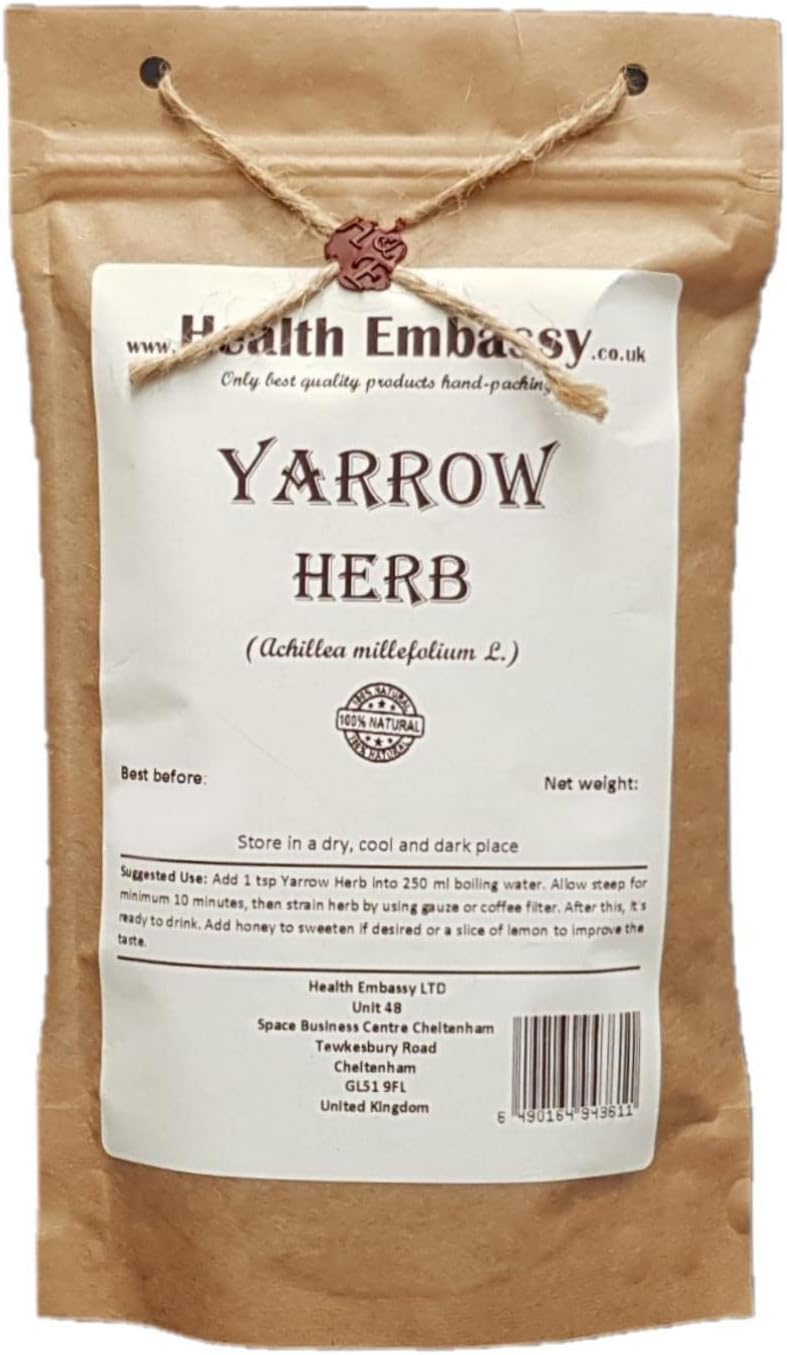 Health Embassy Yarrow Herb Tea | Achillea Millefolium L | 50g