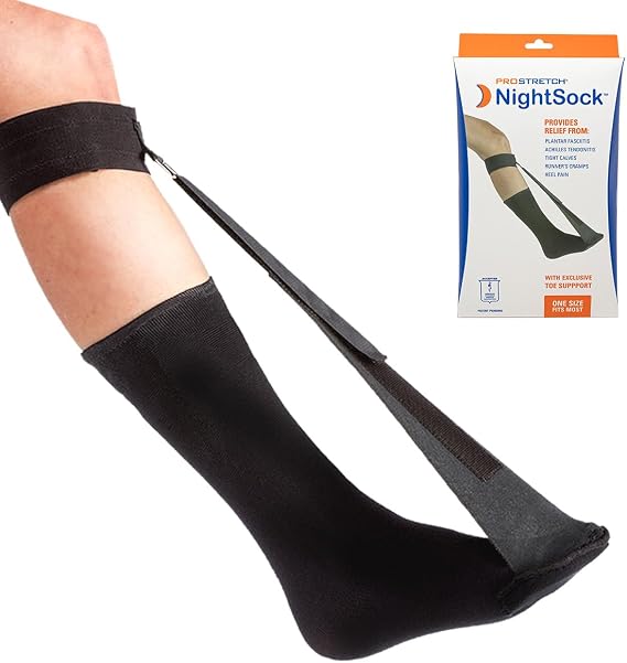 ProStretch NightSock, Overnight Relief for Plantar Fasciitis w/Toe Support | Alternative to Night Splint, Night Sock for Plantar Fasciitis & Achilles Tendonitis, One Size Fits Most
