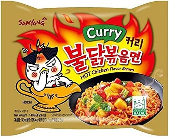 Samyang Hot Chicken Flavour Ramen Curry Flavour 4.93 oz halah