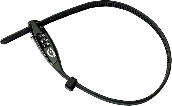 Squire Bike Locks STRAPLOK™ Combi 10 - Ultra-Lightweight Multi-Functional Zip-Tie Style Café Bike Lock with 10mm Stainless Steel Core, 450mm