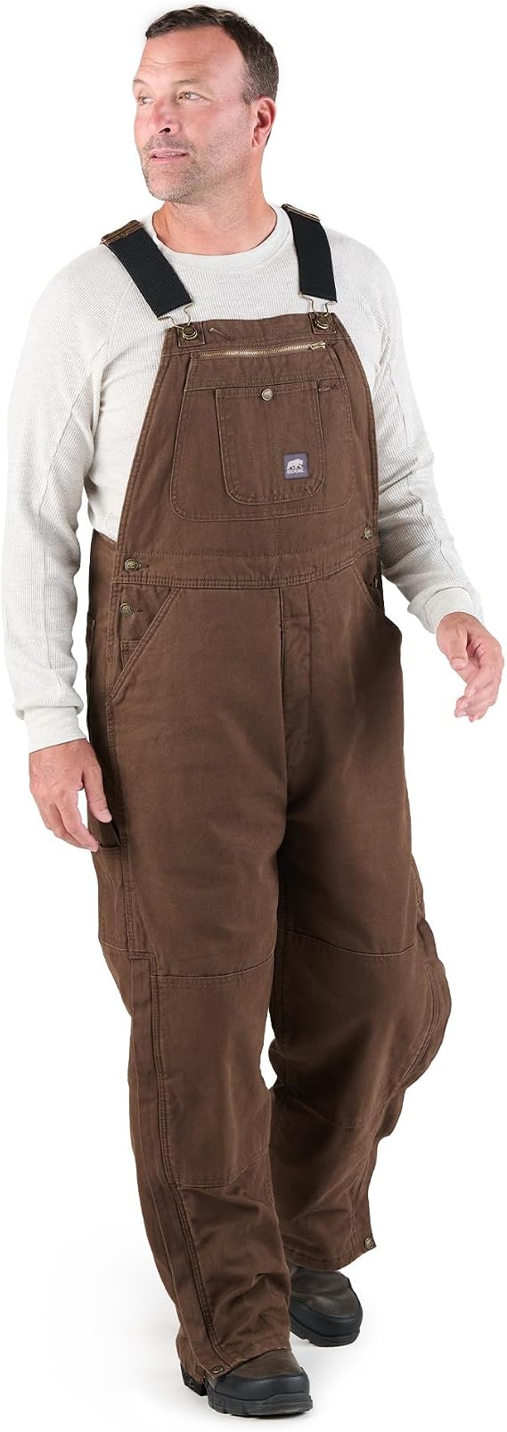 Berne Men's Heartland Insulated Washed Traditional Duck Bib Overall