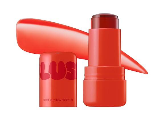 Elensilia Plush Water Jelly Lip & Cheek Tint 10g (0.35oz) | Lightweight & Buildable Tint for a Natural, Fresh Glow (Water Melong)