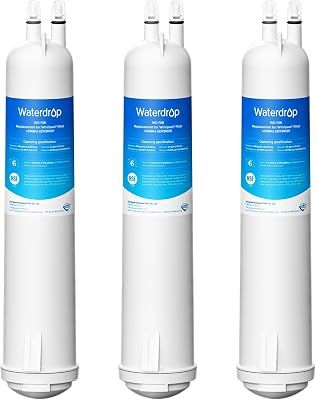 Waterdrop EDR3RXD1 Replacement for Everydrop Filter 3, 4396841, 4396710, Kenmore 46-9083, 46-9030, WD-F08 Refrigerator Water Filter, 3 Filters
