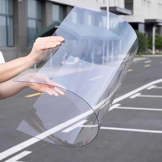 Outdoor Roof Panels, Transparent Polycarbonate Roofing Sheets, 1mm Polycarbonate Plastic Replacement Panels, Lightweight Glassfiber Roof Sheet, with Screws,WL-0.6x2m