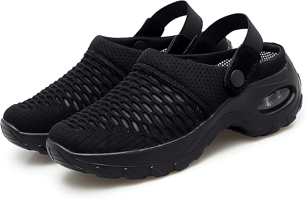 Air Cushion Orthopedic Slip on Shoes - 2023 New Air Cushion Slip-on Walking Shoes Orthopedic Diabetic Walking Shoes for Women Wide Width, Orthopedic Stretch Sandals Slippers for Women Arch Support
