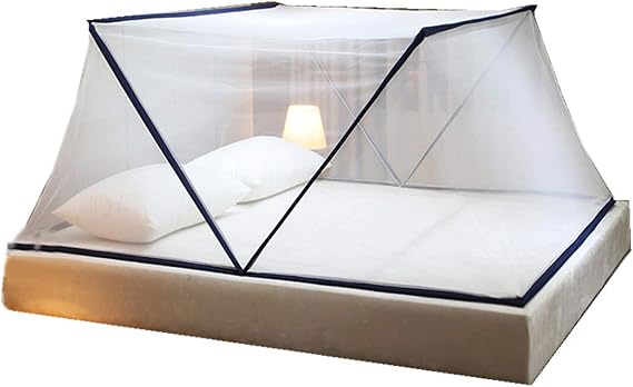 Mosquito Nets Pop-up Mosquito Net Ultralight Beach Tent Flyproof Mosquito Net Bed Canopy Bottom Pop-up Cot Mattress Anti Mosquito Bites Travel Cot Folding Net, 100* 190*80, Black