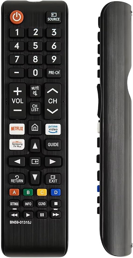 EARTHMA Replacement Remote Compatible with Samsung® Smart TVs – BN59-01315J – Netflix Prime Video Buttons – Braille Keys – 4K QLED UHD Crystal – No Setup Required