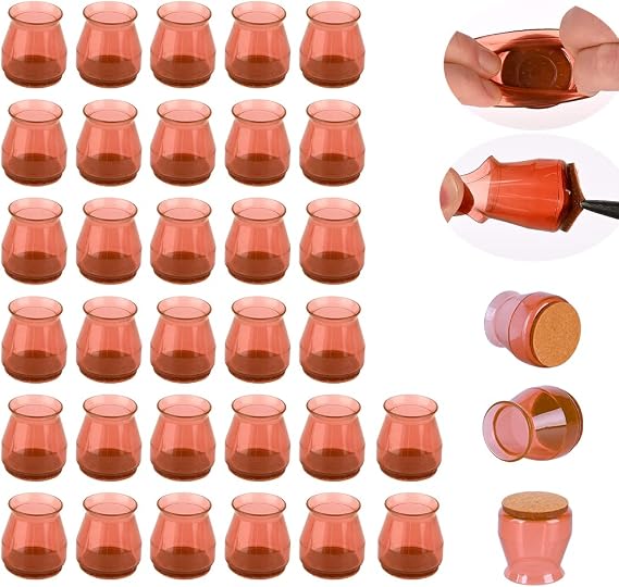 Silicone Chair Leg Floor Protectors,Furniture Chair Socks Protection Chair Leg Cover with Felt Pad Chair Leg Caps Floor Protectors Bottom Chair Pads for Round Furniture