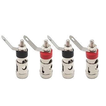Speaker Terminals Connectors 40MM Spring Loaded Press Speaker Binding Post Adapters 4pcs