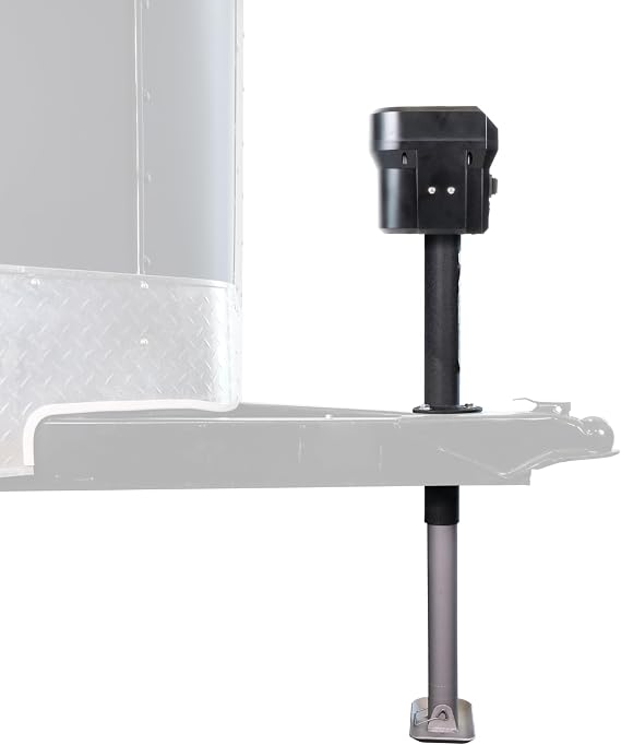 Trailer Valet PJX3500 Electric Trailer Jack with Tongue Weight Scale 3,500 LB Lift Capacity, Battery Powered with Manual Crank Backup, All-Weather Center A-Frame Mount, Smart Towing Jack System