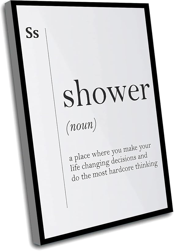 Defining Wall Art,Define wall decoration,Shower Definition Bathroom Print Bathroom Wall Art Funny Bathroom Print Bathroom Decor Minimalist Bathroom Poster Bathroom Art,8x12 Inch Framed Wall Art