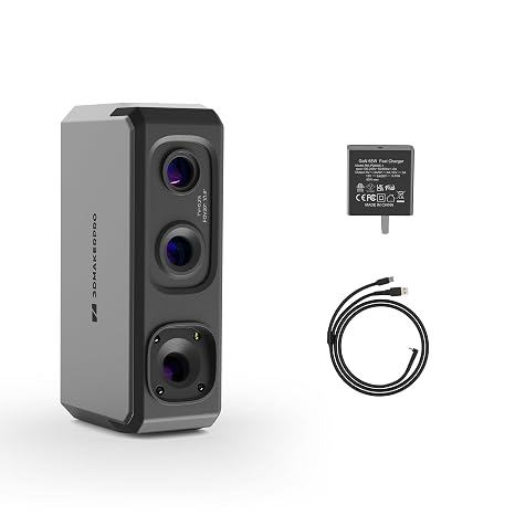 3DMakerpro 3D Scanner Seal, Small-Format 3D Scanners for Printing, Blue Led Light Source, Up to 0.01mm Accuracy, 24-Bit Full-Color Scanning