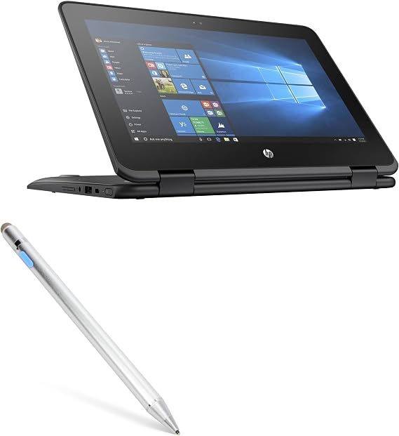 BoxWave Stylus Pen Compatible with HP ProBook x360 11 G2 - AccuPoint Active Stylus, Electronic Stylus with Ultra Fine Tip - Metallic Silver