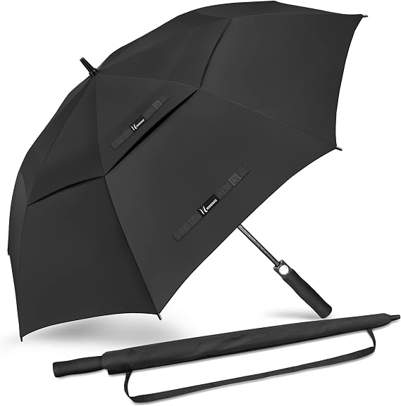 NINEMAX Large Golf Umbrella Windproof Strong 54/62/68 Inch,Extra Big Golf Umbrellas Automatic Open Double Canopy for Gents Women