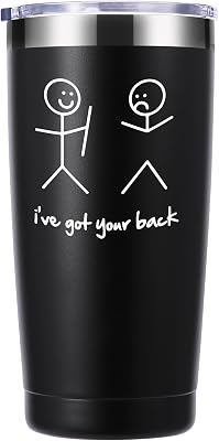 momocici Ive Got Your Back 20 OZ Travel Mug Tumbler.Funny Novelty Joke Gag Friendship Sarcastic Men Gifts.Birthday,Christmas Gifts for Men Husband Friend Brother Boss CoworkerBlack