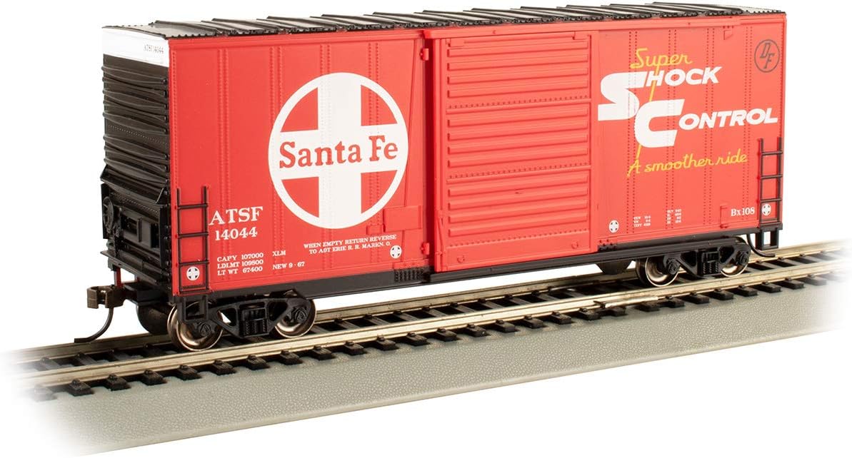 Bachmann Trains - High Cube Box Car with Sliding Door - ATSF Santa Fe - HO Scale
