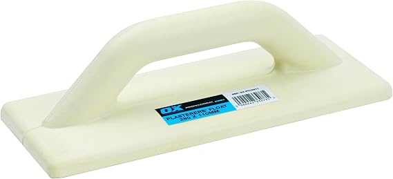 OX OX-P016811 Plastering Hawk - Pro Heavy Duty Plastering Hawk - Industrial Grade Plaster Hawk Tool for Cement, Mortar, Drywall - Beige - 280 x 110mm | Holds Plaster & Mortar While You Work – Lightweight Board, Comfort Grip for Plastering, Rendering & Drywall