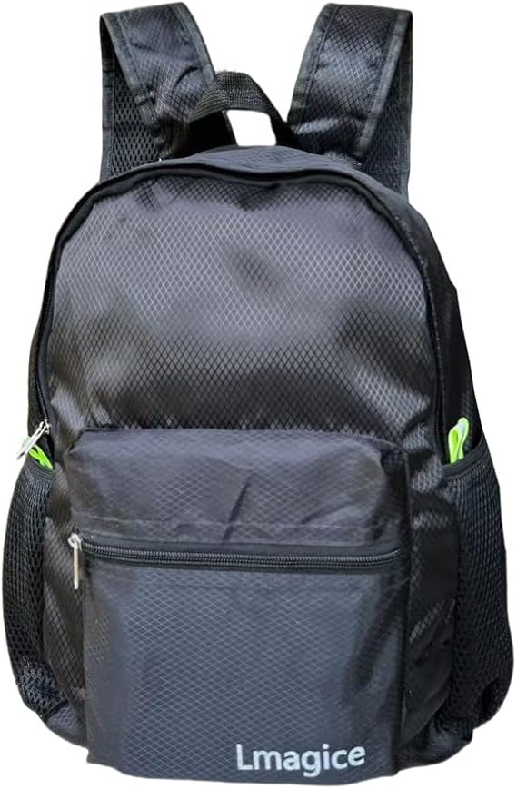 Foldable Backpack, Lightweight Travel Daypack, Black