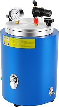 Bacocoo Wax Injector Machine, 500W Wax Casting Machine with Double Nozzle,Blue Round Wax Casting Machine Jeweler Tool Wax Injector Jewelry Tool 220V for Jewelry Wax Injection.