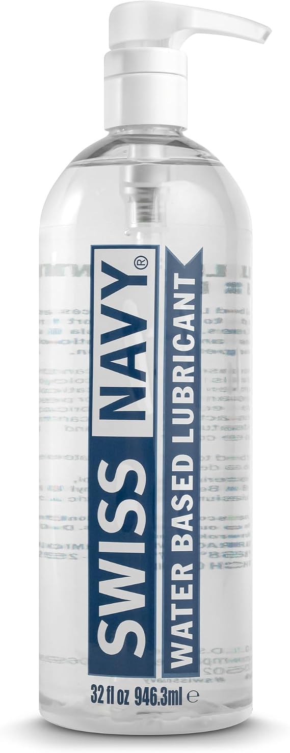 Swiss Navy Premium Water-Based Lubricant - 32 oz | Lubricating Gel for Men, Women & Couples - Toy Safe - Non-Staining Formula - Compatible with Latex & Condoms