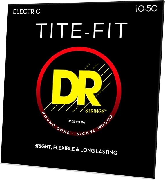 DR Strings Tite-Fit Electric Guitar Strings - .010-.050 Medium-heavy