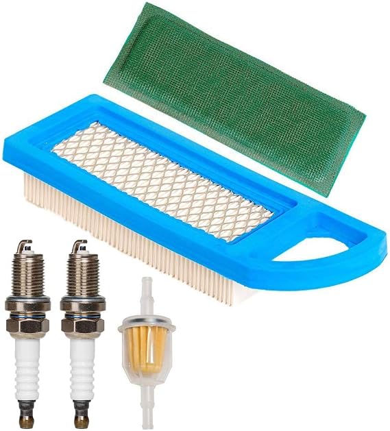 HIFROM Replacement Air Pre Filter Fuel Filter with 2pcs Spark Plug Replacement for John Deere 102 105 115 L100 L105 L107 L108 LA100 LA105 LA110 LA115 Z225 Replacement Parts