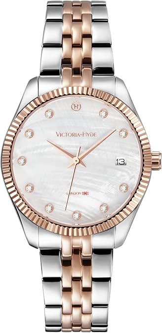 VICTORIA HYDE Silver and Rose Gold Womens Watch