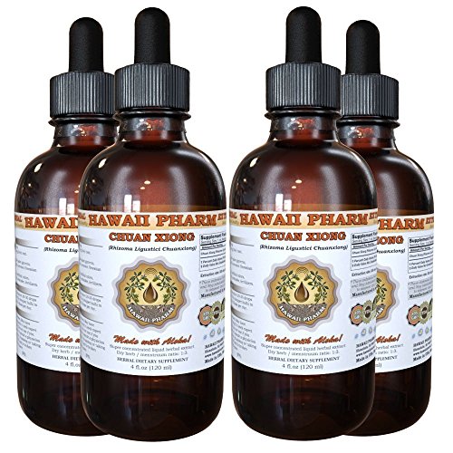 Chuan Xiong Liquid Extract, Chuan Xiong Rhizoma Ligustici Chuanxiong Root Tincture Supplement 4x4 oz