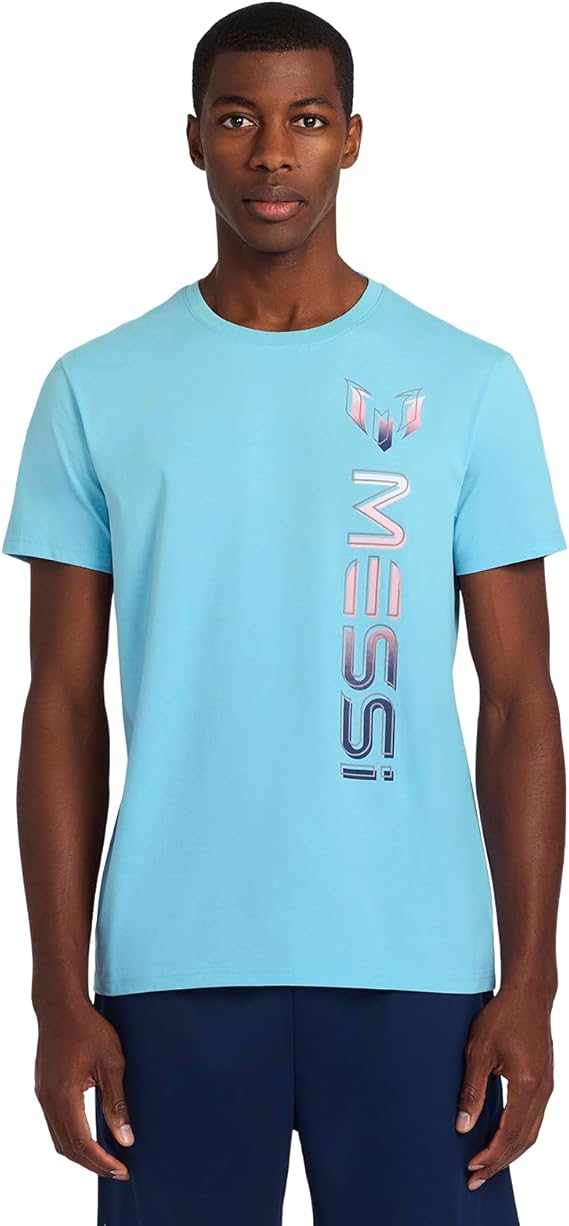 Messi Men's Logo Tee, Lifestyle Short Sleeve T-Shirt